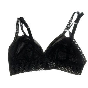 wolford AS NEW black double faced mesh trim bra 36B